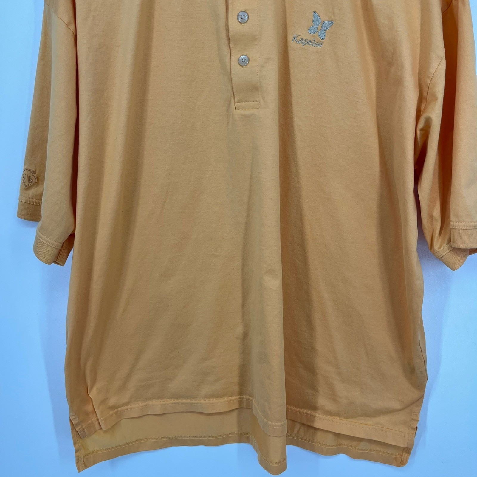 Descente International Collection Mens XXL Orange Kapalua Egyptian Cotton Polo