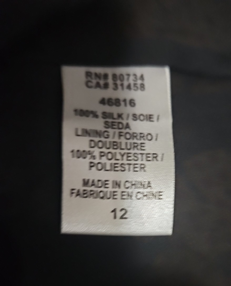 Dorothee Bis Silk Outer/Poly Lined Sleeveless Top – Size 12 – Hidden Side Zipper