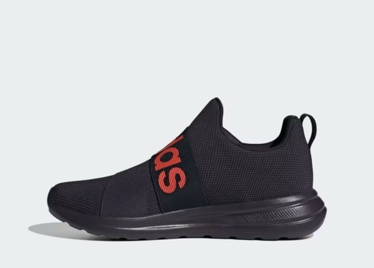 Men’s 11.5adidas Lite Racer Adapt 6.0 Men’s Slip-On Low Top Sneaker in blk & red