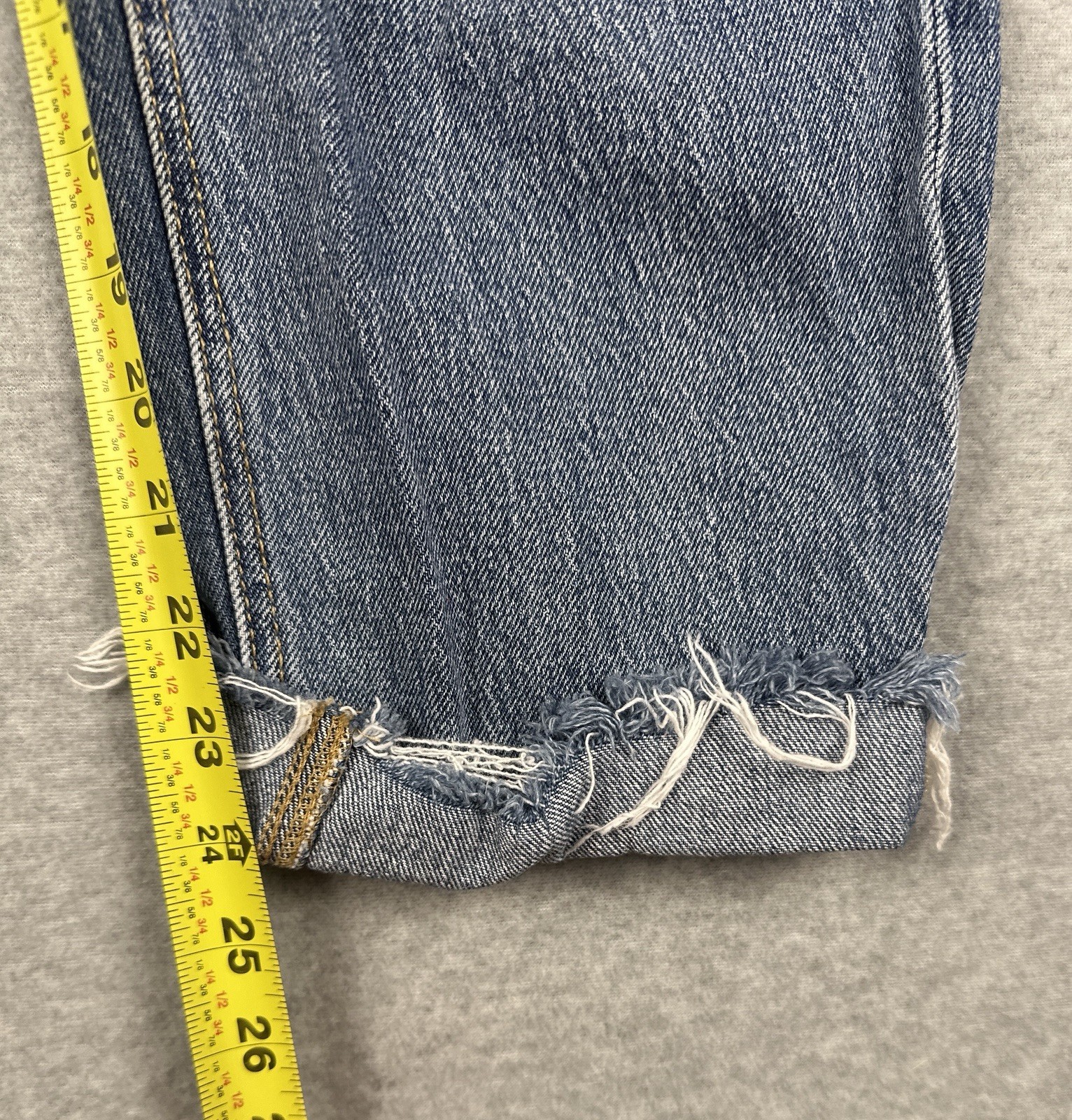 Maurices Womens Jeans Size 6 Regular Distressed Boyfriend Cuffed Medium Wash