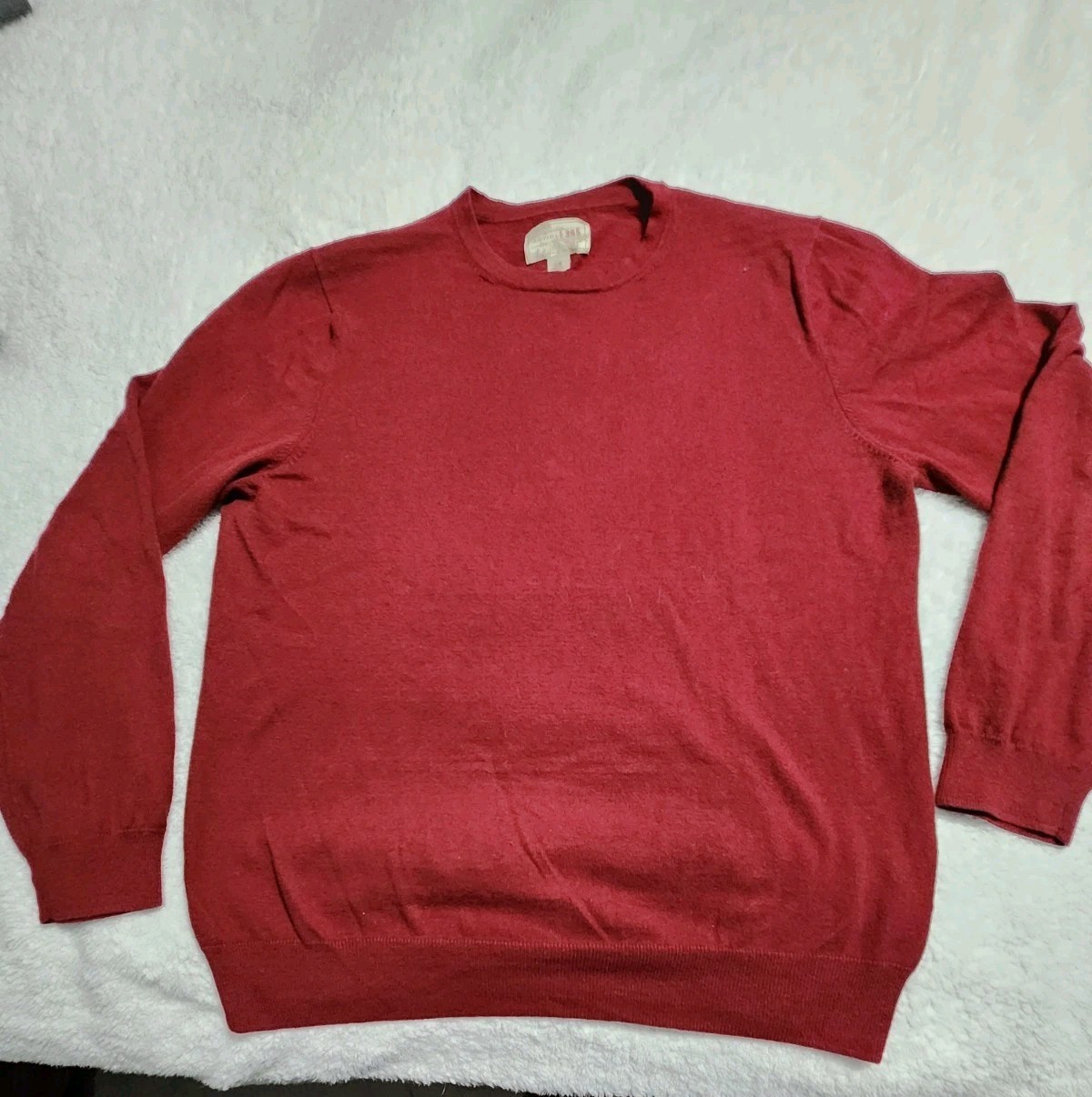 Article 365 Mens Burgun Cashmere Blend Crew Neck Long Sleeve Sweater M