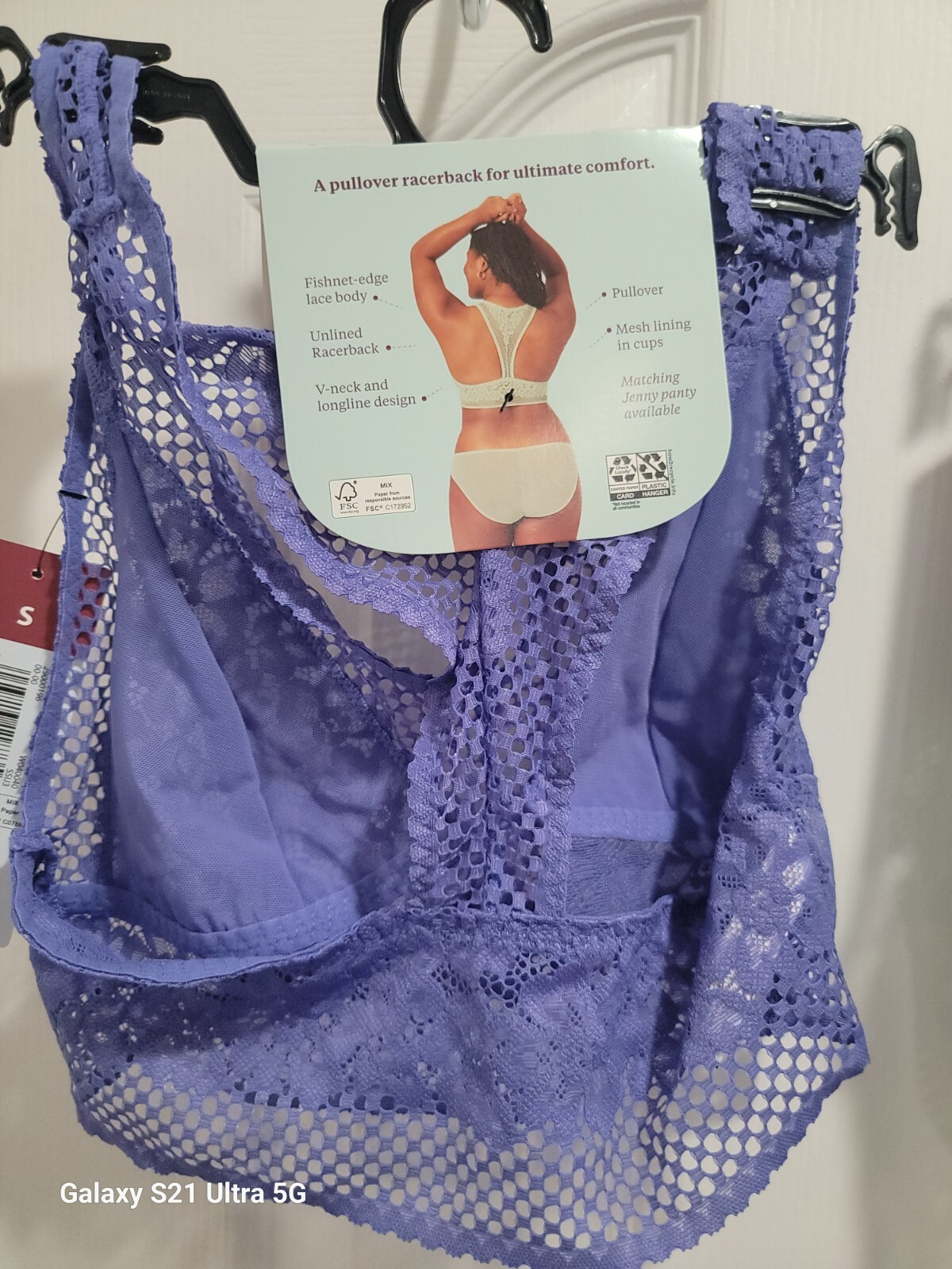 Adored Adore Me Womens Jenny Bralette Lace Racerback Green Purple S M L XL 2X 3X