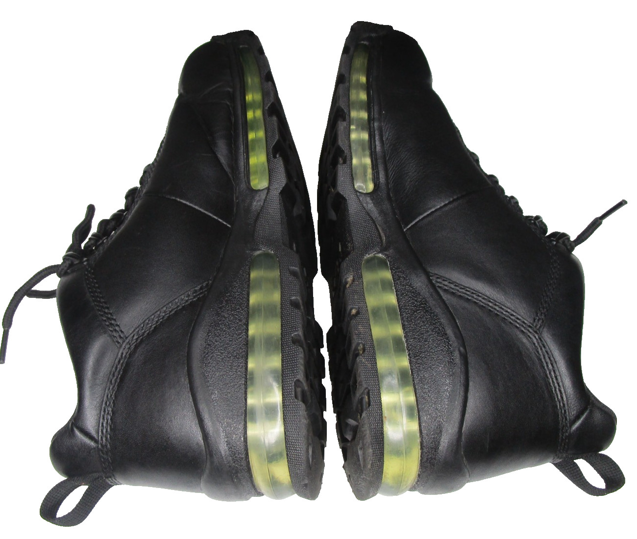 GBX Leather Ankle Boots Lace Up Rugged Gel Rubber Sole Men’s SZ 12 Black
