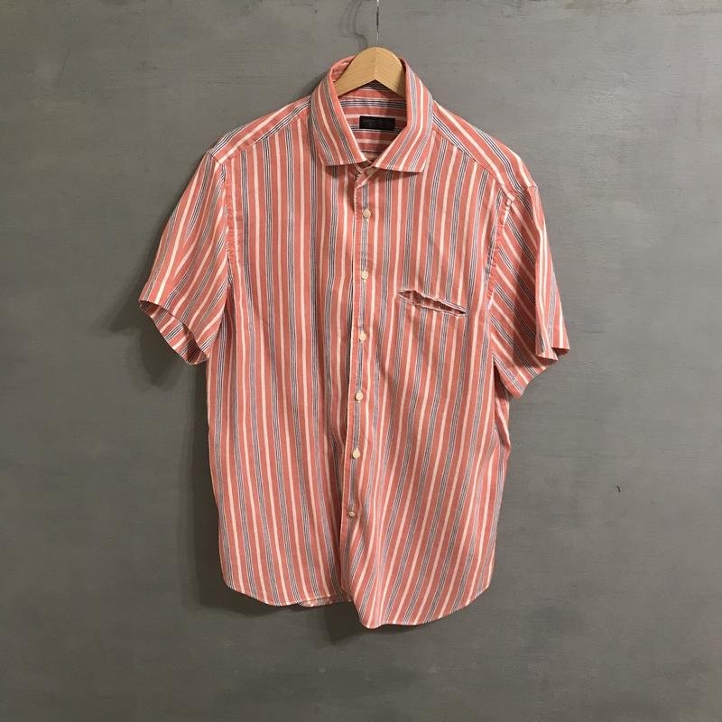 Men’s Corneliani Polo Coral Cotton/Linen 42/XL/