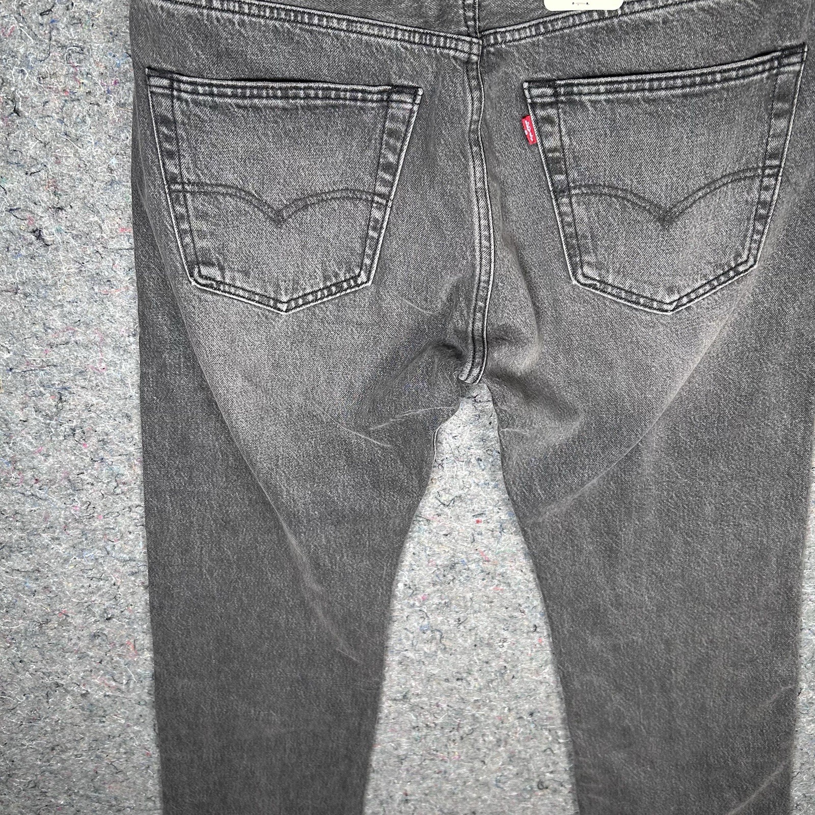Levi’s 501 Selvedge Straight Fit Big E Denim Jeans Black Ash Men’s Size 33X32