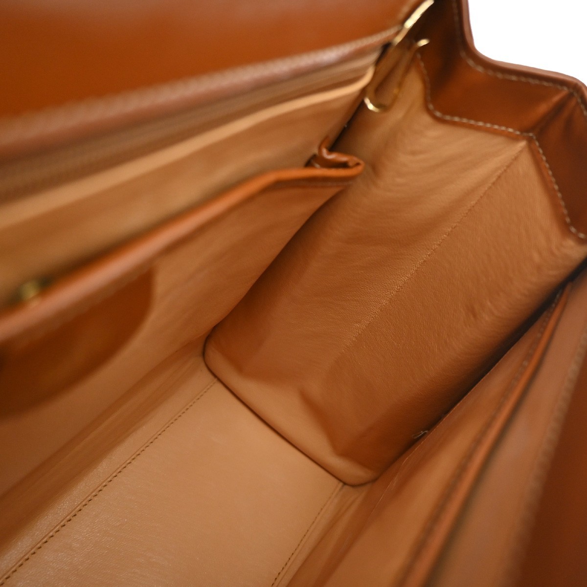 GUCCI Lady Lock 2Way Shoulder Hand Bag Leather Brown Gold Italy 76CB076