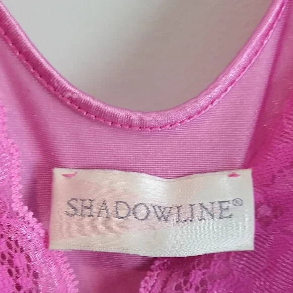 Pink Shadowline Lace Gown Long Size 2X 31737 53″