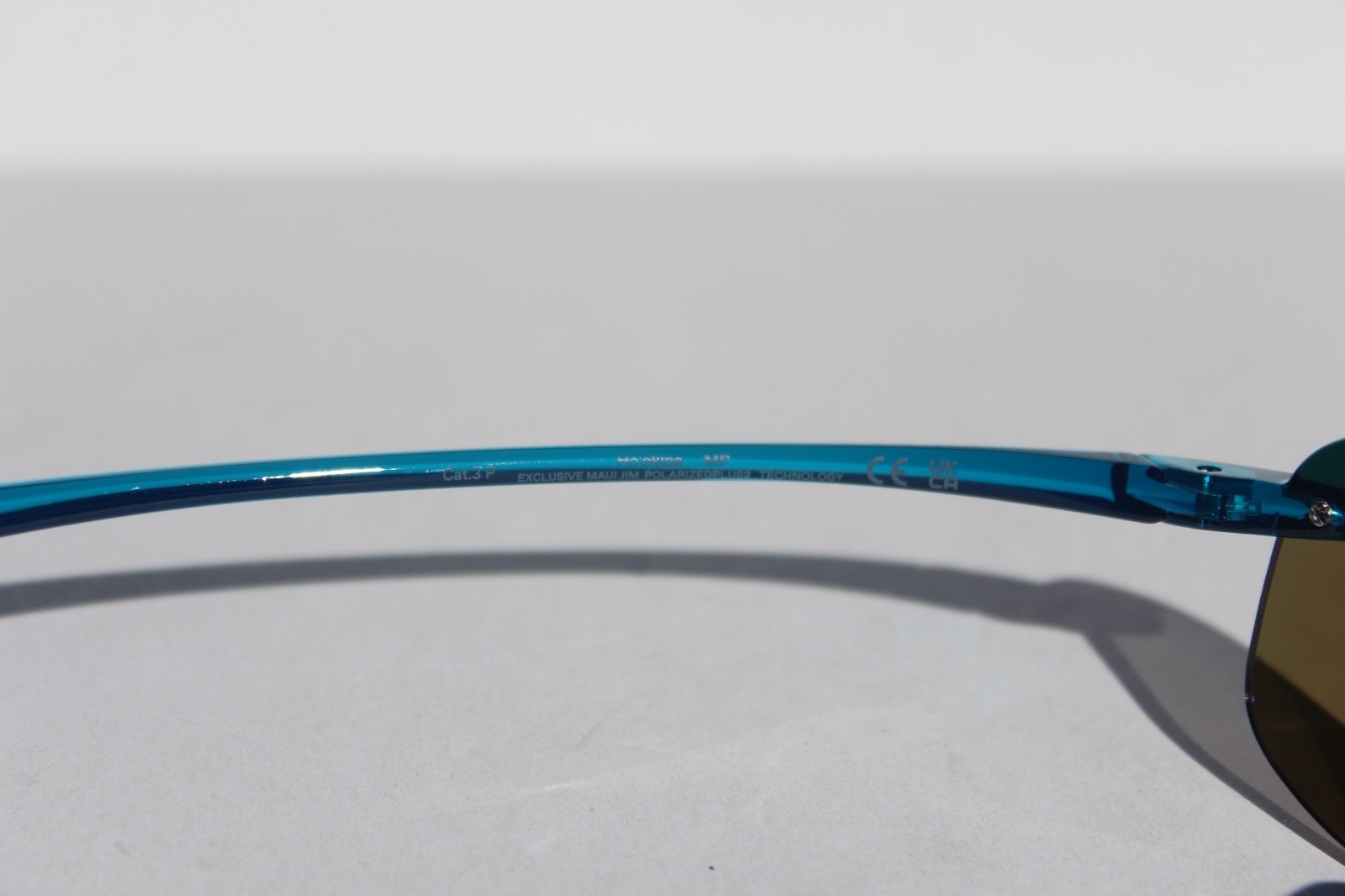 MAUI JIM Hookipa POLARIZED Sunglasses B407-03 Transparent Blue/Maui Blue NEW