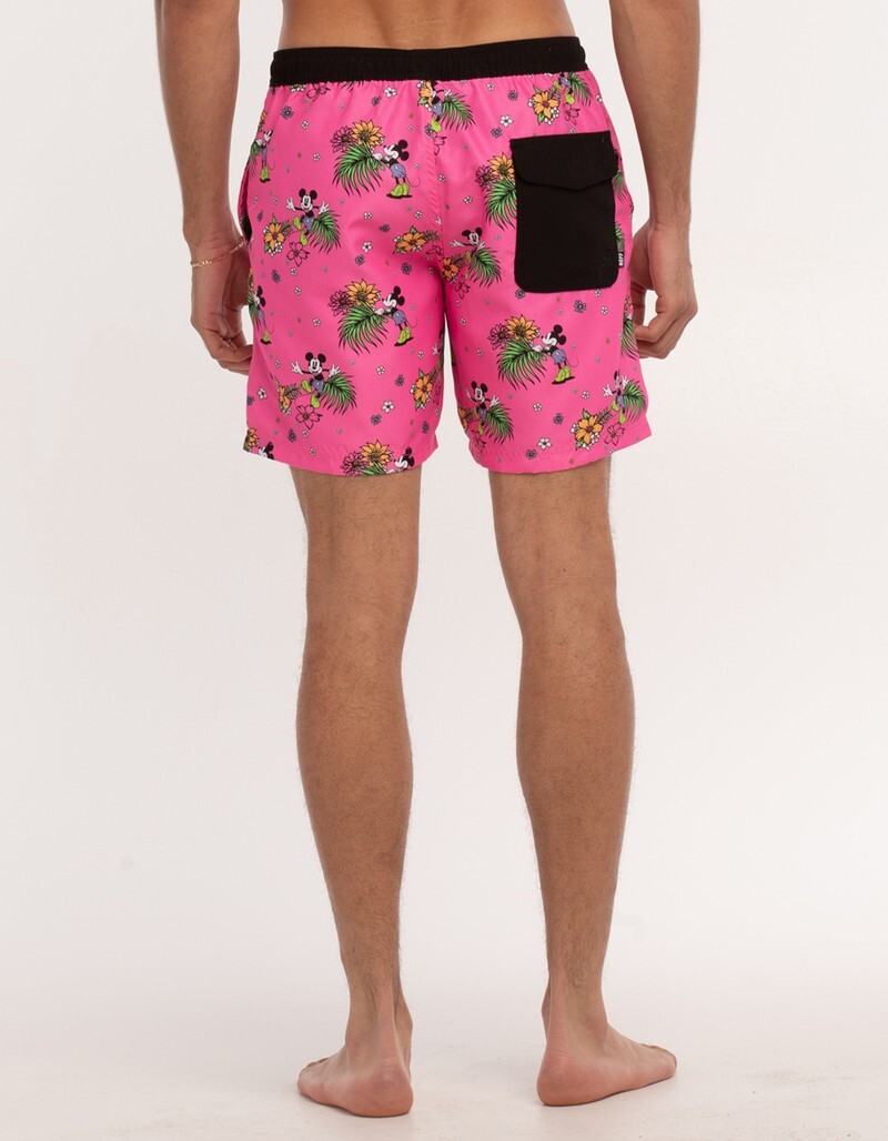 NEFF x Disney Mickey Mouse Mens Hot Tub Volley Pink Swim Shorts NWT S, M, L