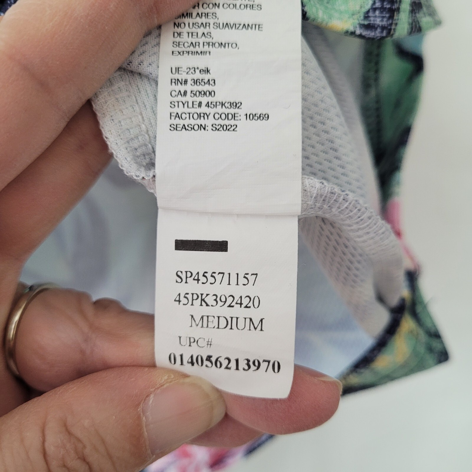 IZOD Saltwater Relaxed Classics Shirt M Tropical Floral Print Short Sleeve Polo
