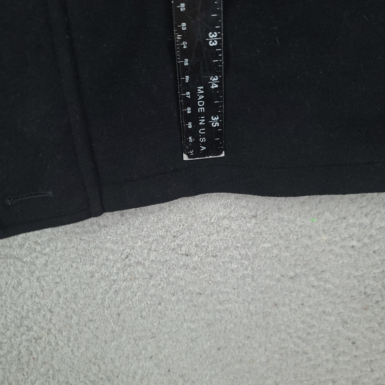 Valente Coat Mens 42 Long 75% Wool Cashmere Made In Italy Black Full Zip
