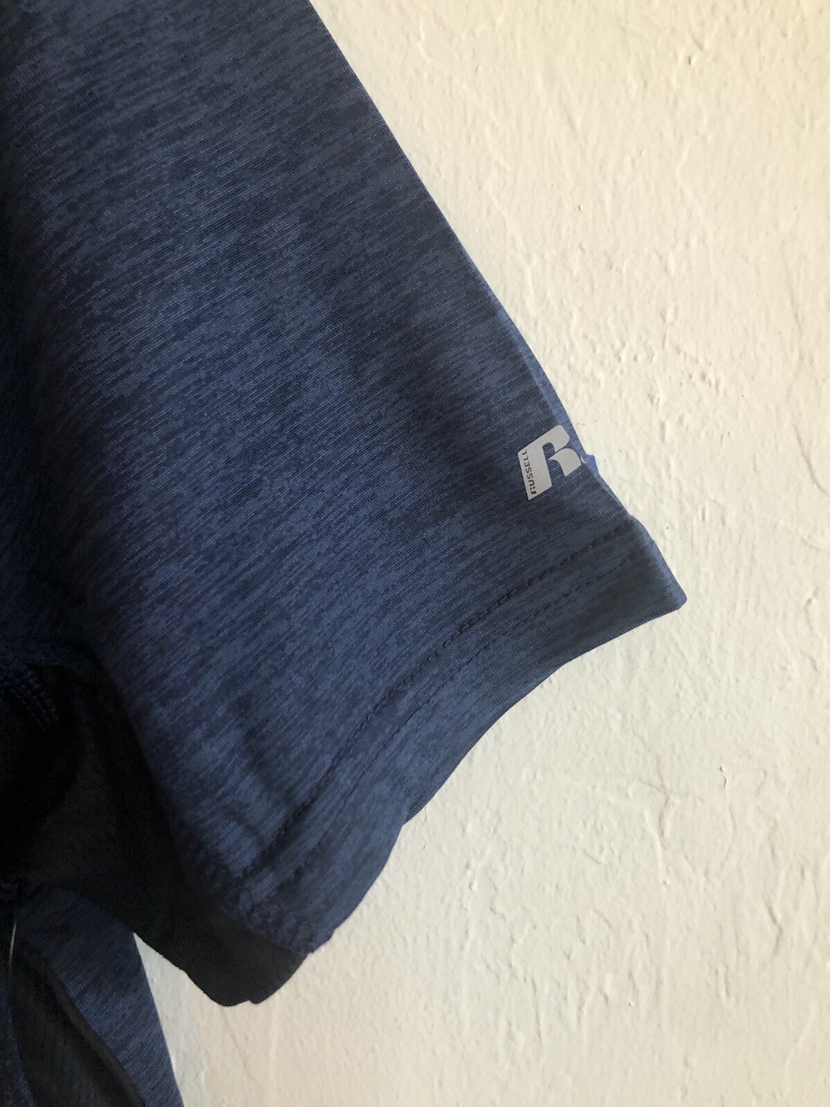RUSSELL Mens Dri Power 360 T-Shirt Size Med 38-40 Blue Black Underarm Insert New