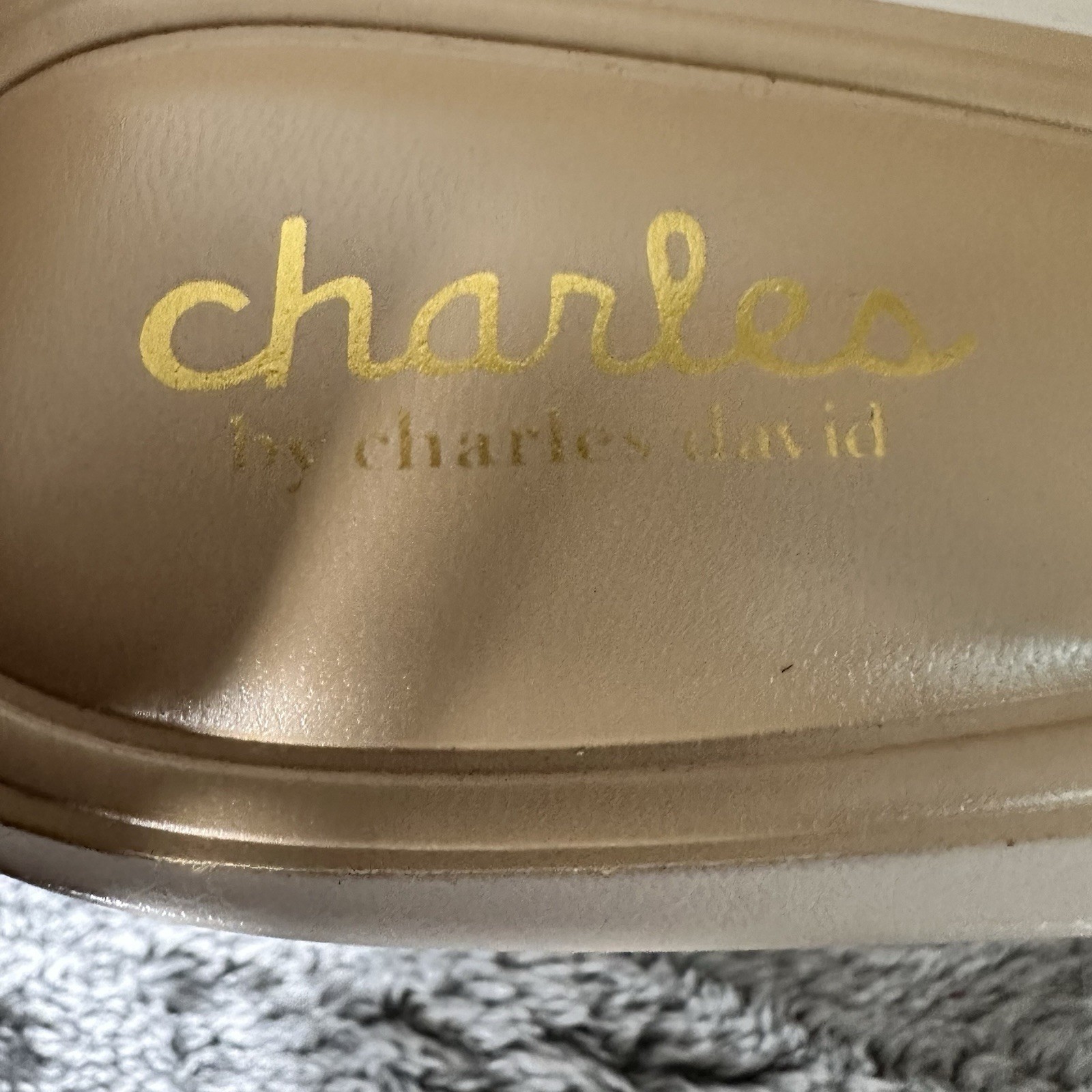 Charles by Charles David 8.5M Avril Twist Slingback Pumps Ecru Cream Pointed Toe