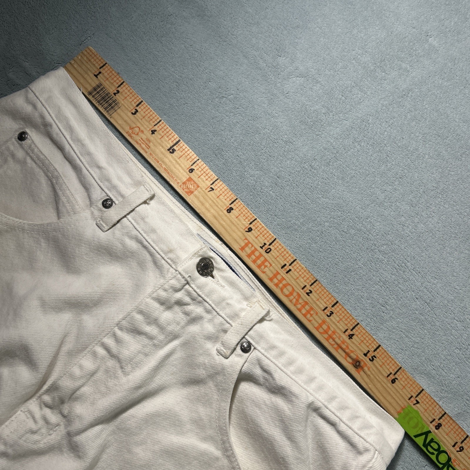Y2K 2000s Anchor Blue Relaxed White Jeans 36×32 Baggy Hamilton Baggie Loose VTG