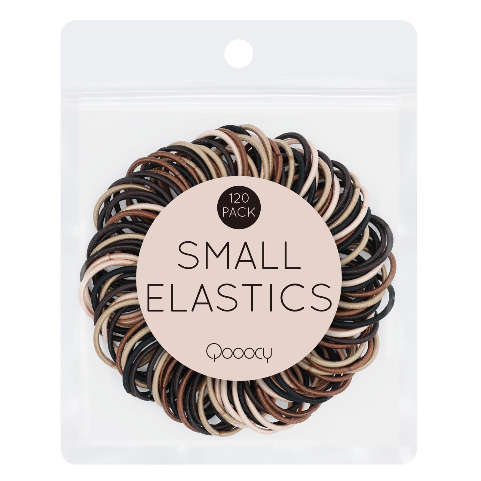 120 Pcs Small Hair Ties for Thin Hair & Kids – 1 Inch 2mm No-Damage Elastic B