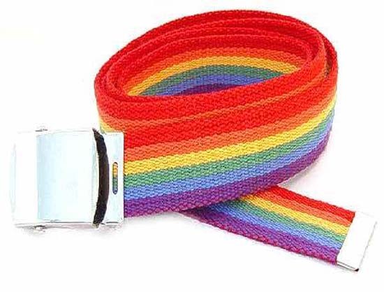 1.25″ WIDE HEAVY DUTY RAINBOW CANVAS ADJUSTABLE ONE SIZE MILITARY STYLE BELT
