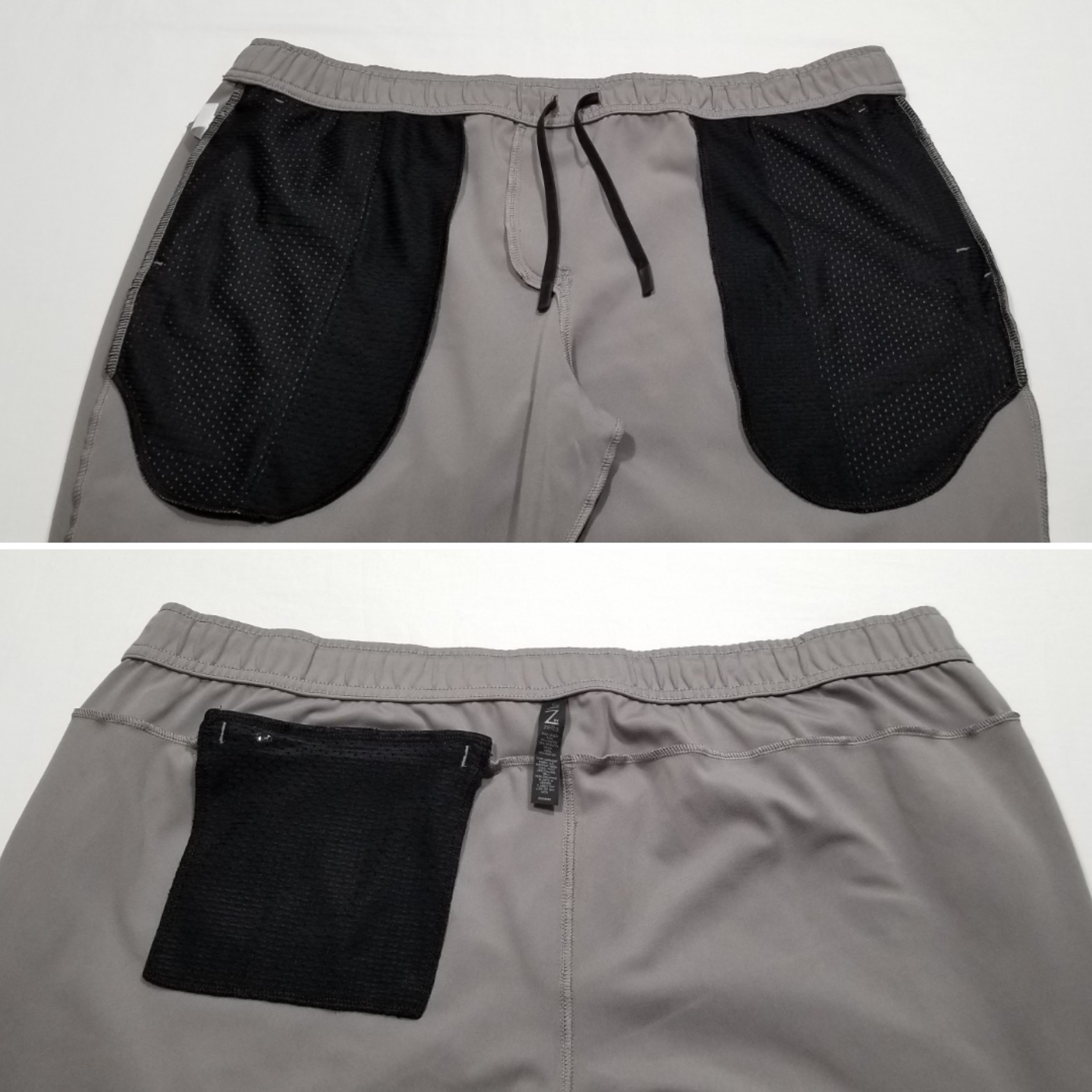 Z by Zella Men L Gray Activewear Straight Pants Pull On Elastic Waist Faux Fly