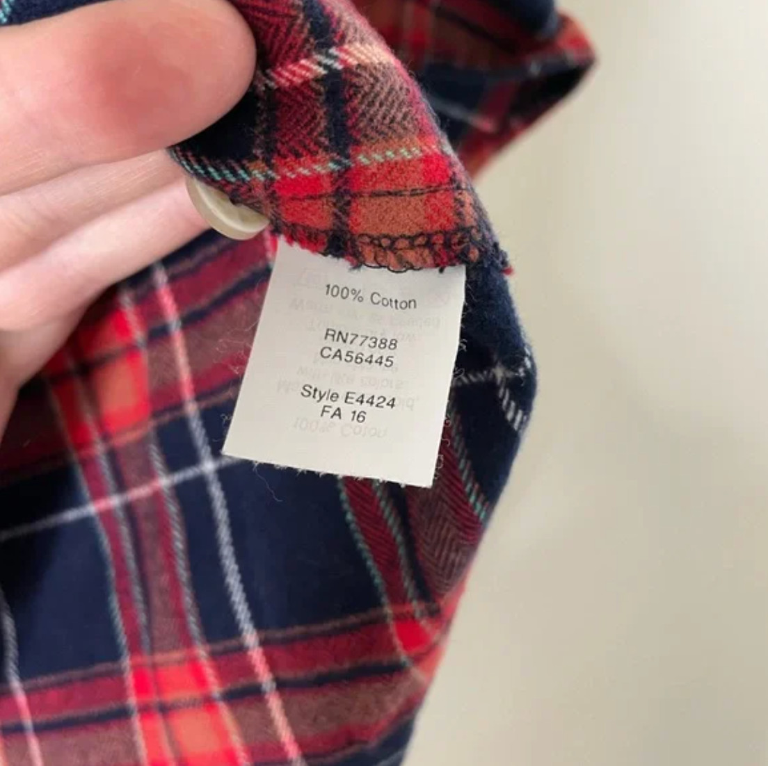 J. Crew Red/Blue Plaid 1/2 Zip Pullover Small