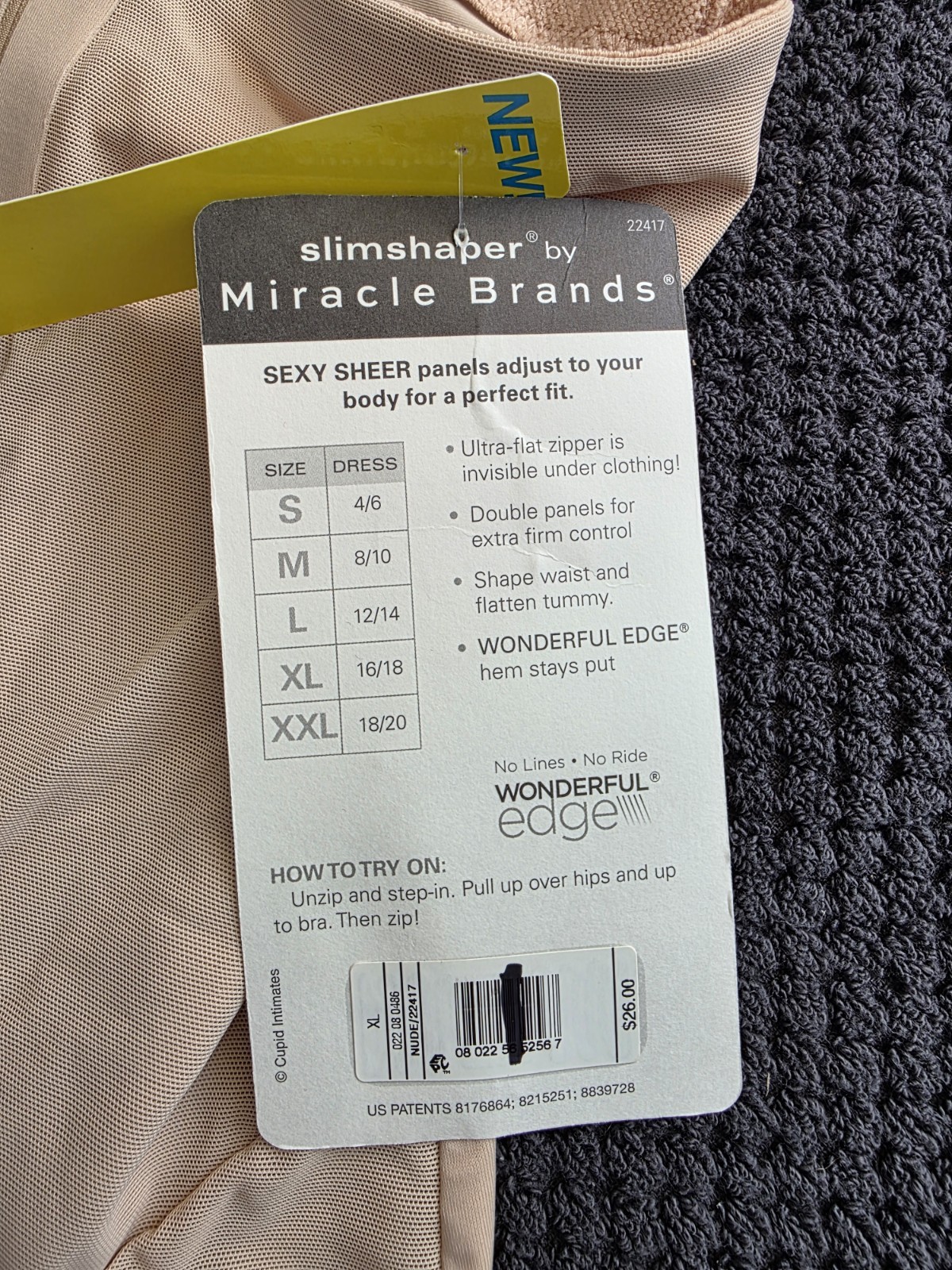 SlimShaper by Miracle Brands Women’s Sheer Shaping Waist Cincher – Size XLarge