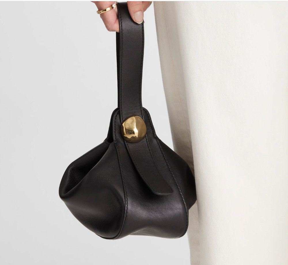 Madewell The Sculpted Metal Wristlet Bag