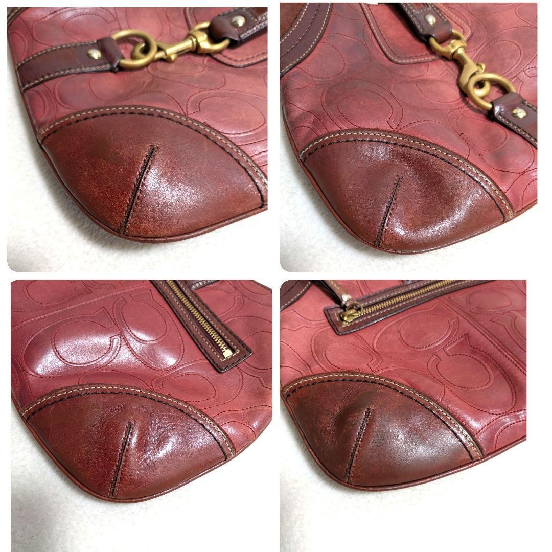Coach Jackie Hobo Bag Signature Canvas Y2K 9×11.4×1.2in Used