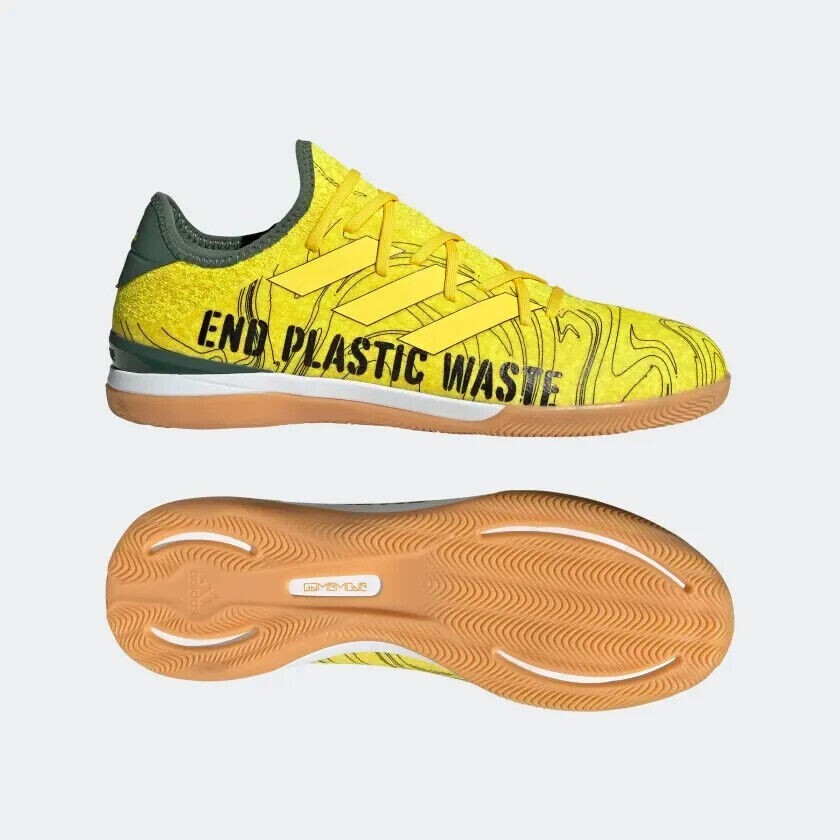 Adidas Gamemode Indoor Soccer Shoe HR1741 Yellow End Plastic Waste Men’s sz 9-11