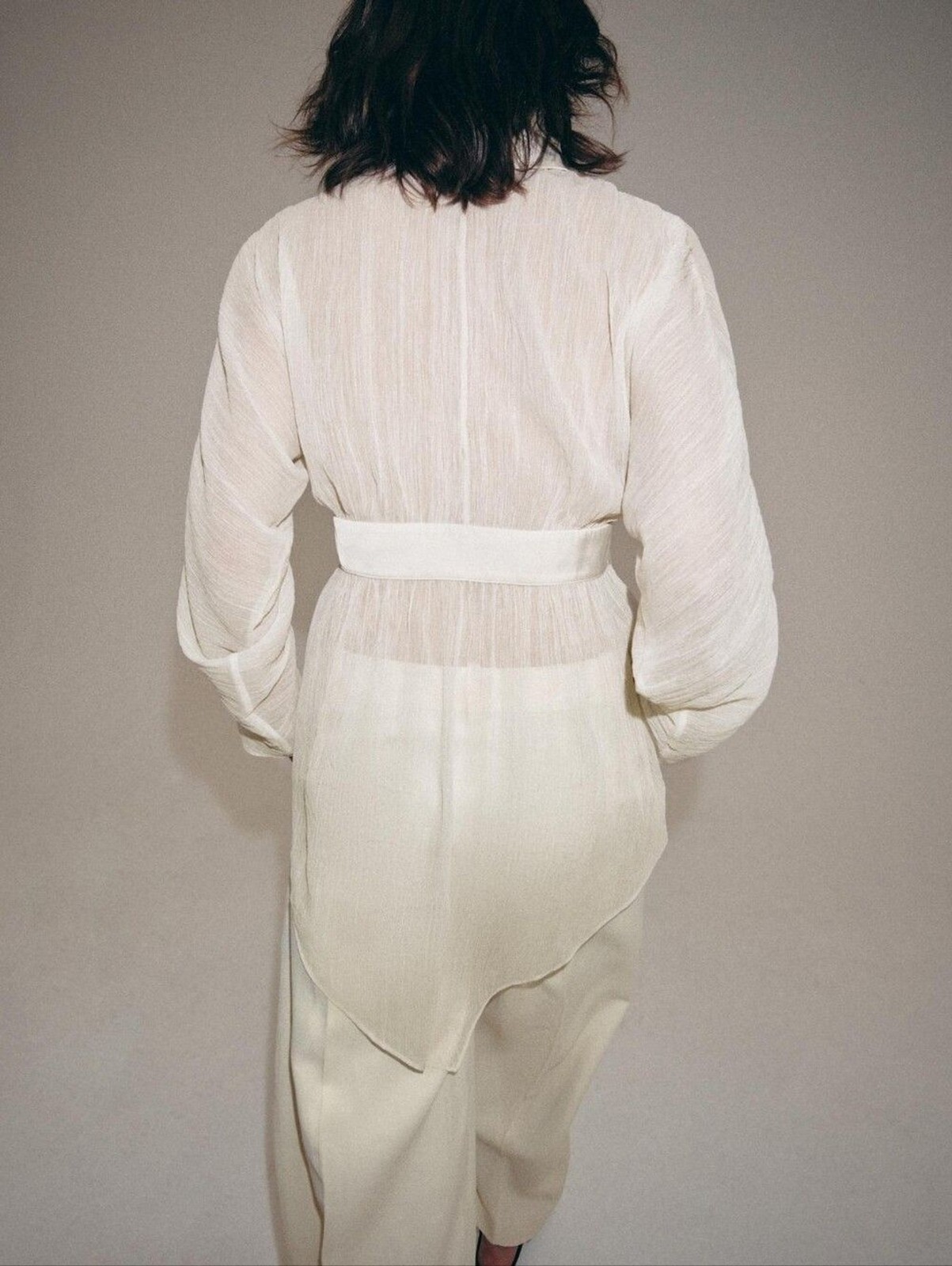 ZARA ZW COLLECTION GEORGETTE LACE BLOUSE SMALL