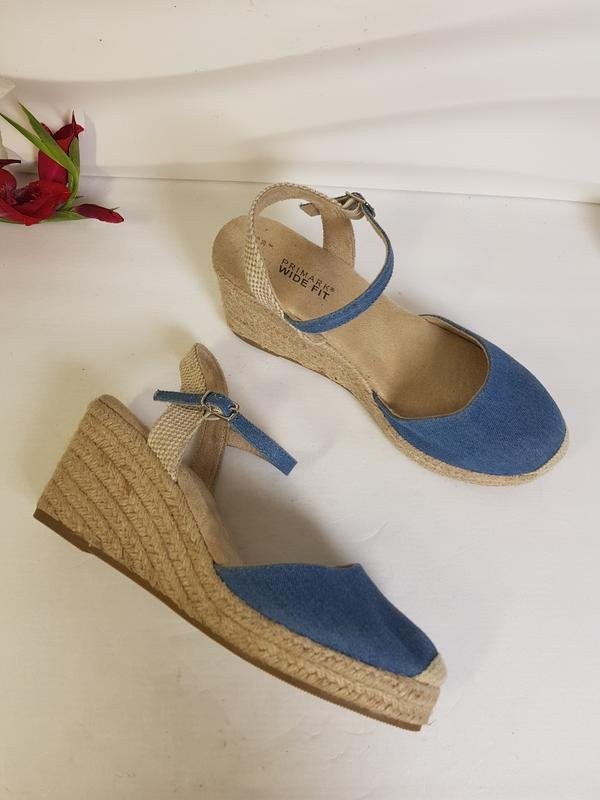 women primark heels blue textile 39