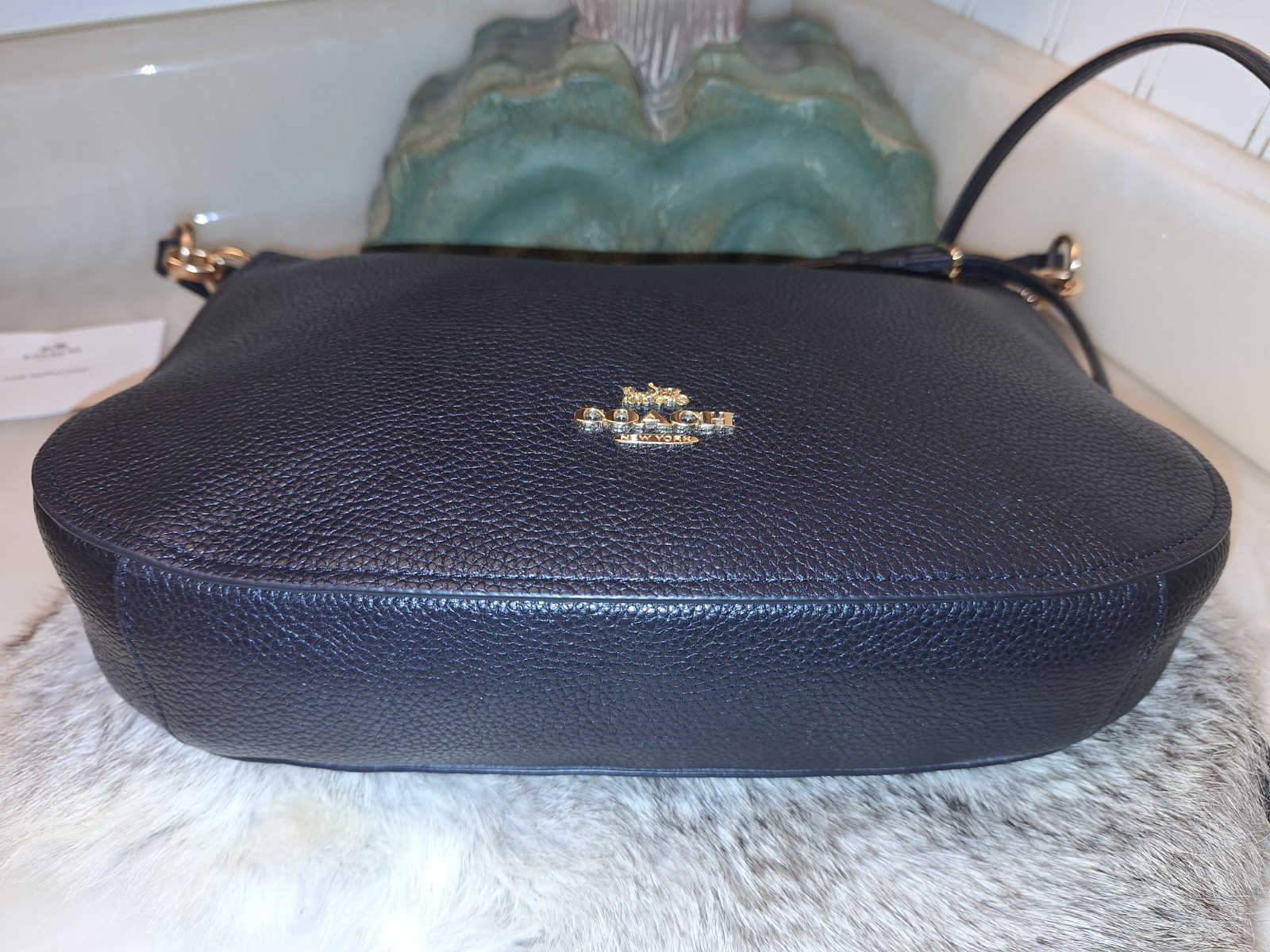 Coach Chelsea Black Pebbled Leather 2 Way Shoulder Crossbody Bag- 56819