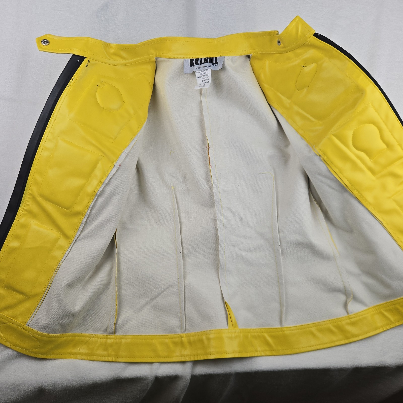Kill Bill Vol I &II Miramax Uma Costume Jacket Faux Leather Yellow Large Cosplay