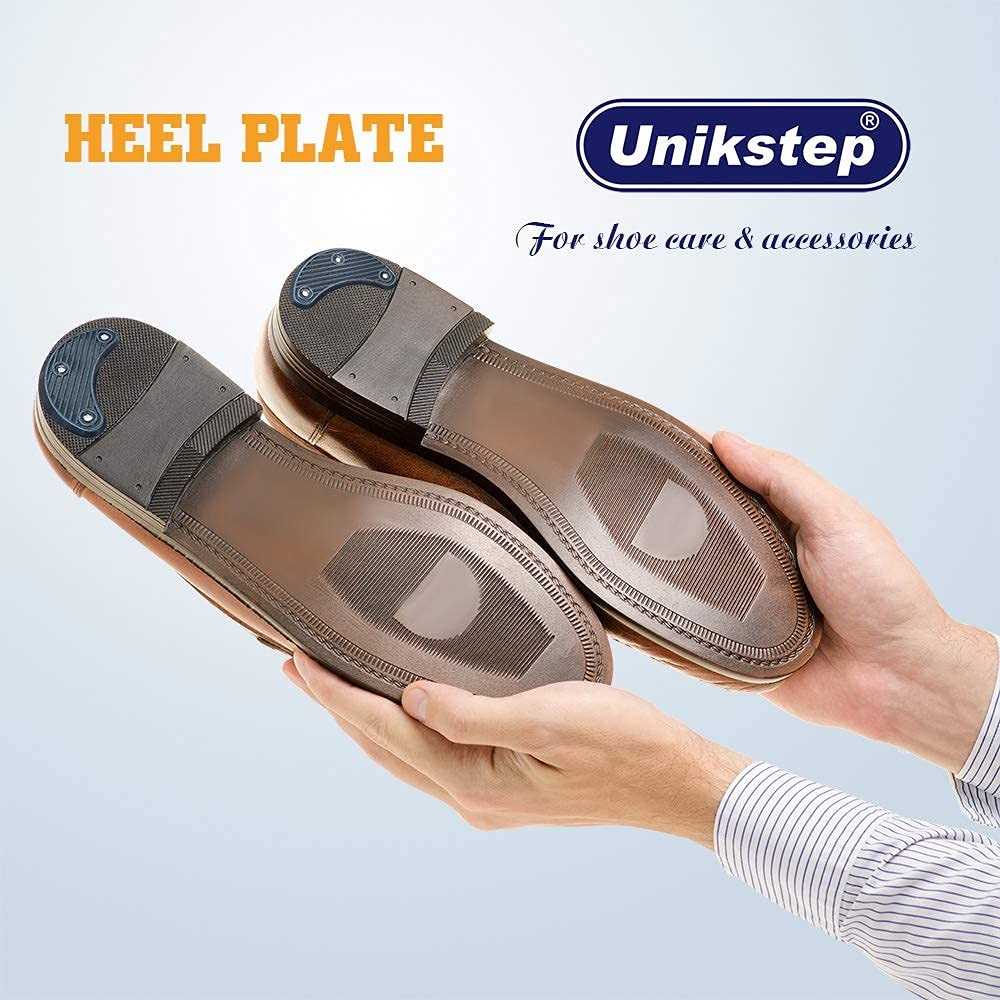 Unikstep 6 Pairs Shoe Heel Plate Tap, 6 Pair (Pack of 1), Khaki