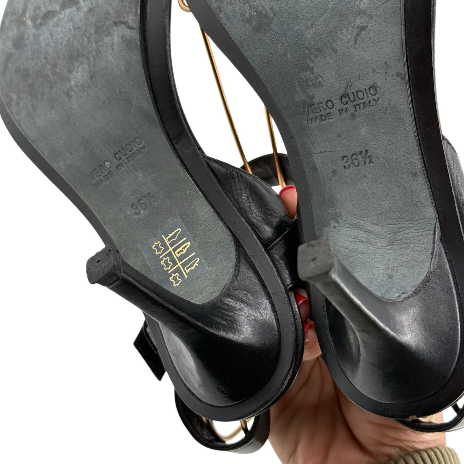 Ann Demeulemeester Vintage Strappy Heeled Sandals Womens 36.5 Black Langenlook