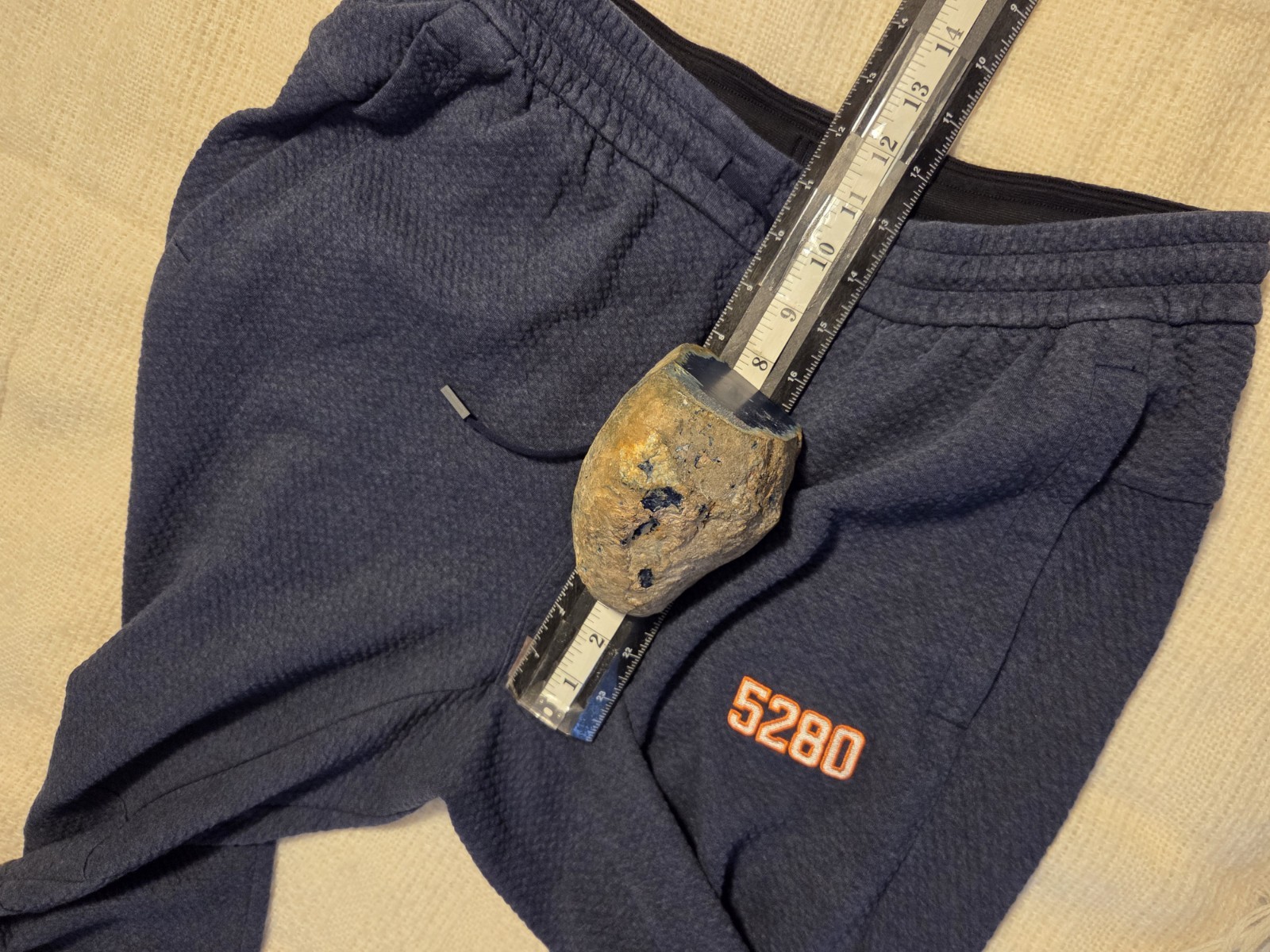 Lululemon Drawstring Sweatpants L Denver Broncos Player Issue 5280 Navy Blue #27