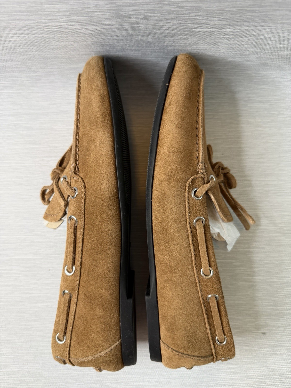Everlane The Boat Shoe Suede Farro Brown Moccasin Loafers Size 7.5 New in Box