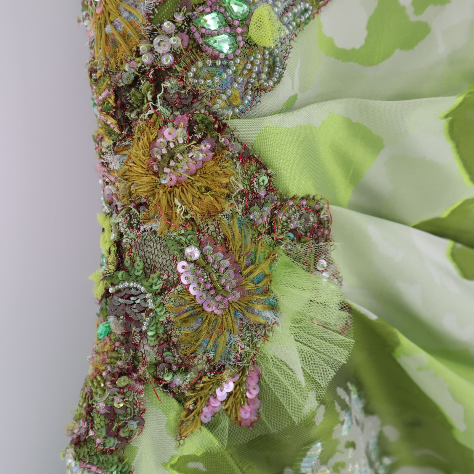 Lily Sammi Gown Womens XL Green Cottagecore Romantic Retro Formal Garden Party