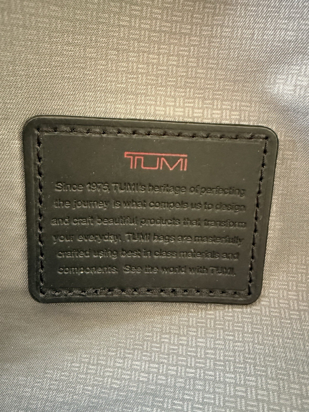 Tumi Black Leather Backpack