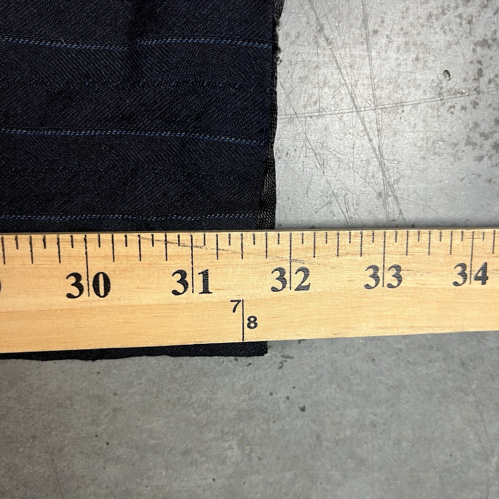 Vintage Wool Blend Pants Mens 32×32 Blue Flaws Distressed Preppy Stripes Preowne