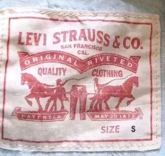 Levi’s Trucker Jacket Womens Small Blue Western Cowboy Light Wash Snap Button