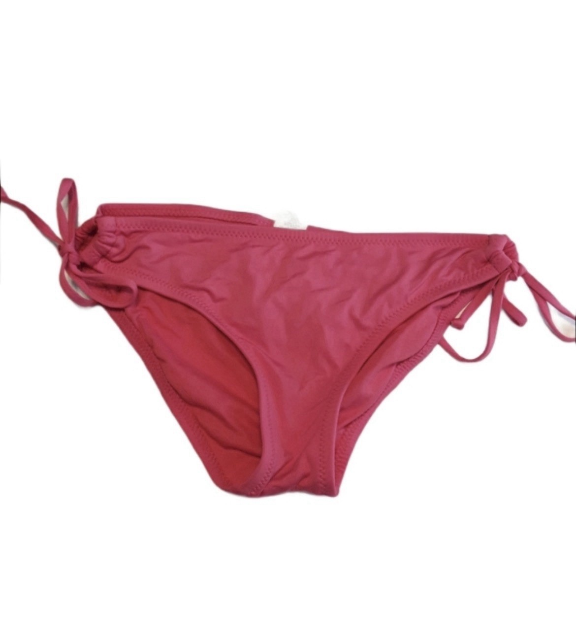 Mossimo Supply Co. Salmon Pink Solid Side Tie Lined Bikini Bottom Regular sz S