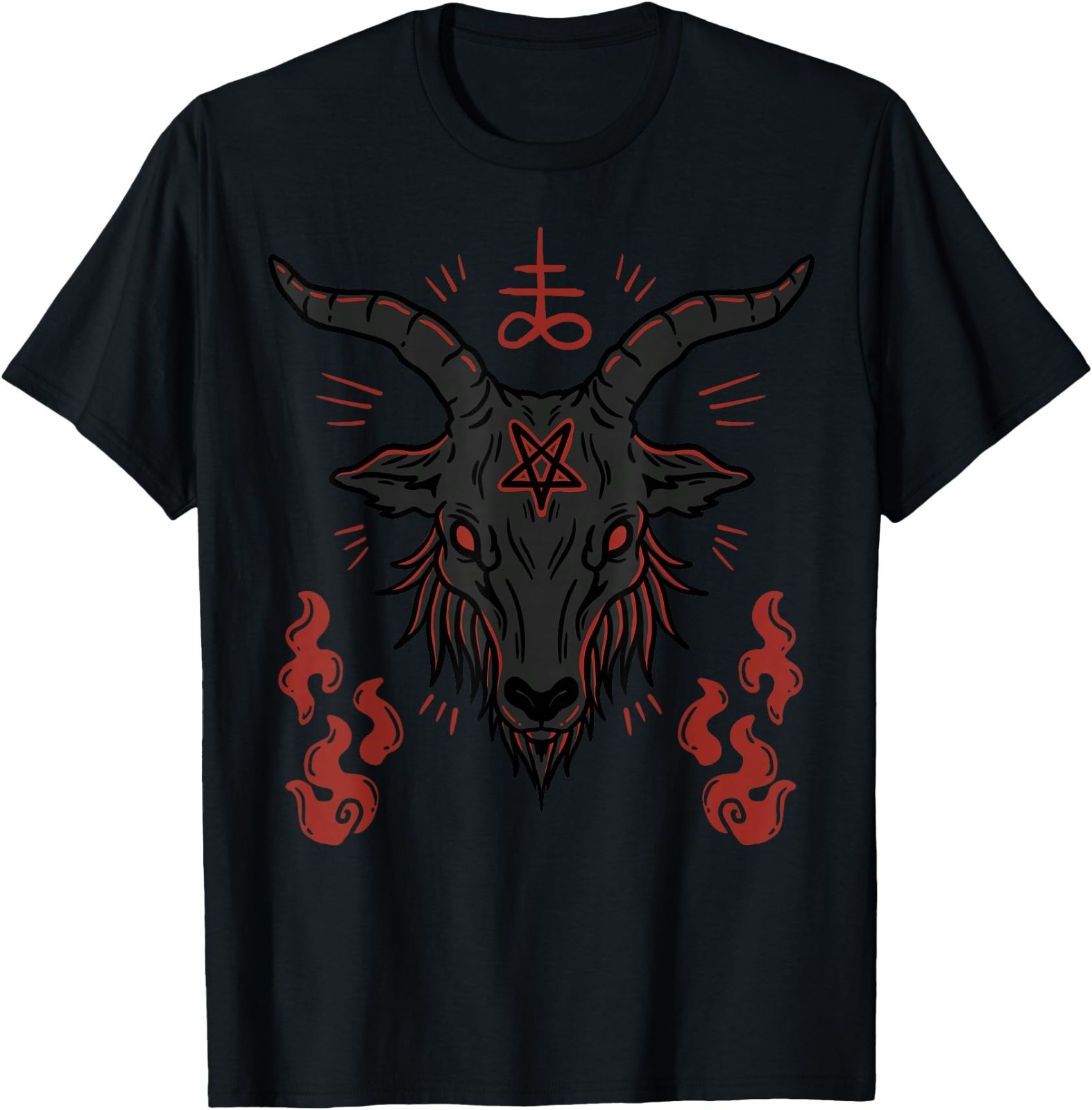 Baphomet Occult Lucifer Sigil Goat Satanic T-Shirt