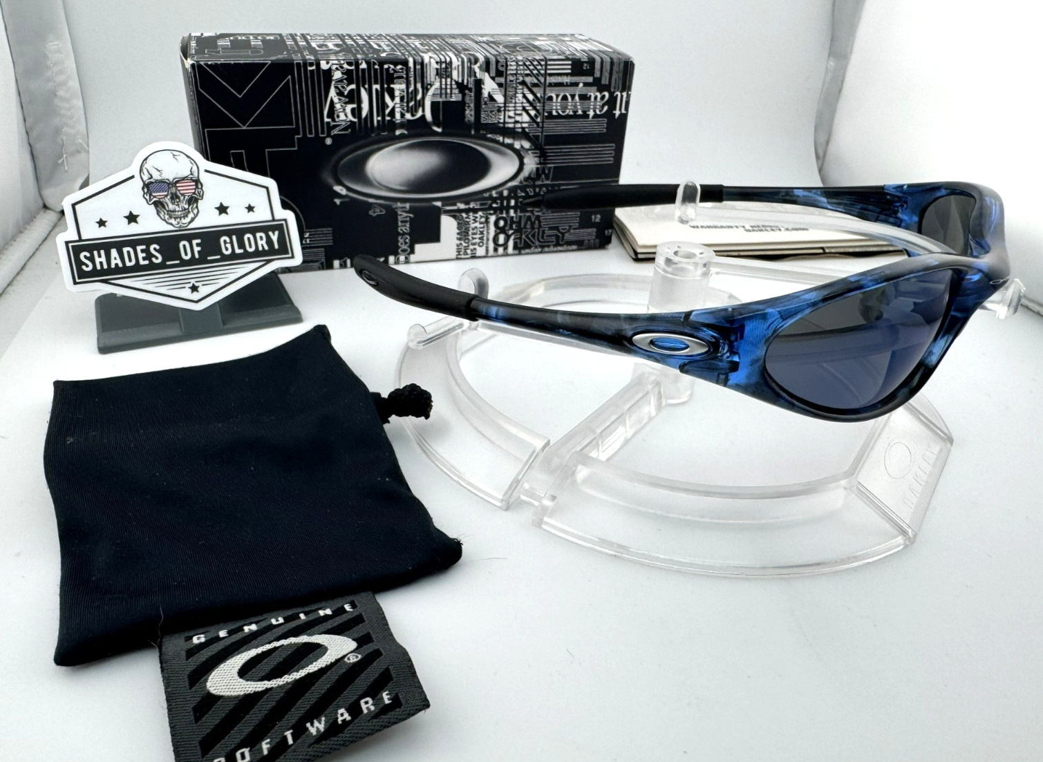 OAKLEY MINUTE GEN 2 BLUE TORTOISE ICE IRIDIUM POLARIZED SUNGLASSES 12-812 RARE