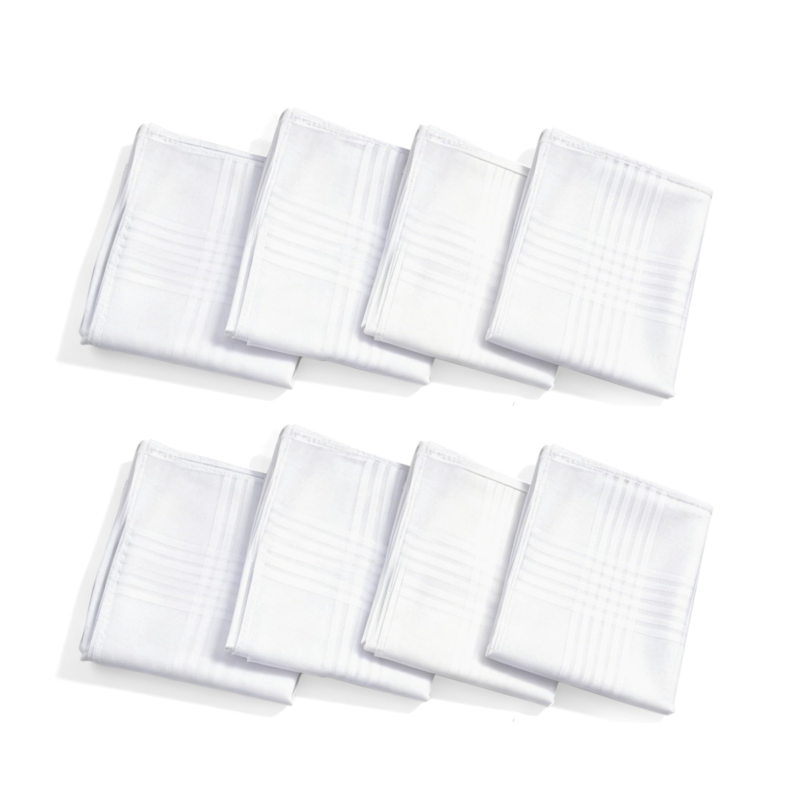 8 Pack Handkerchiefs for Men, 100% Soft Cotton White mens handkerchiefs, 16×1…