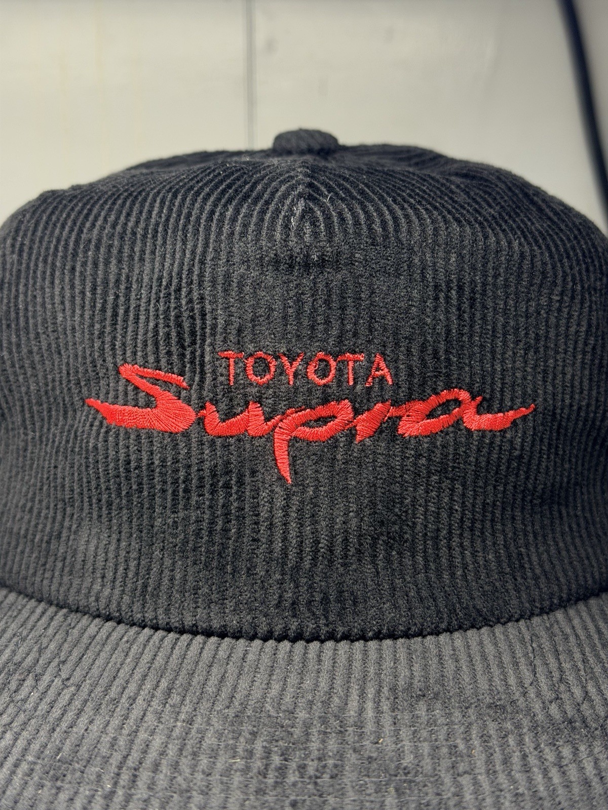 Toyota Supra Corduroy Vintage Unisex Black Strapback Adjustable Hat
