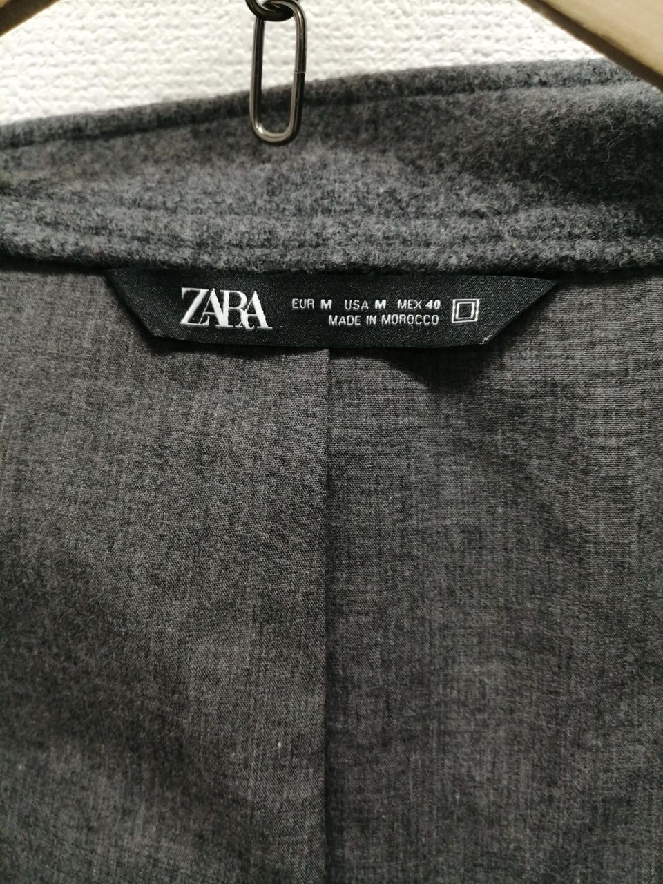 ZARA WOOL BLEND BOMBER JACKET GRY M Used