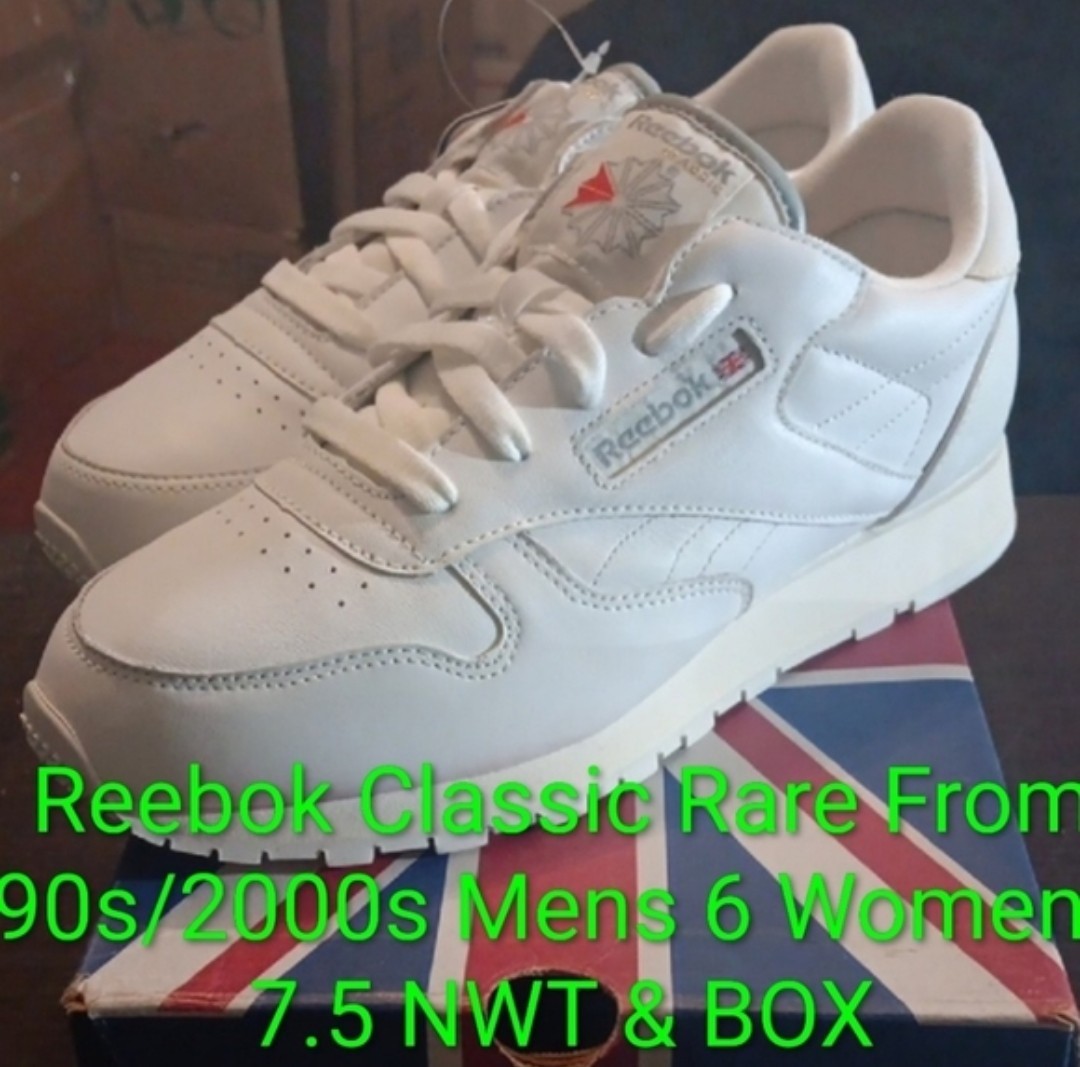 Reebok Classic Rare White Sneaker From 90s/2000s M6w/W7.5w NWT & BOX 71-103087