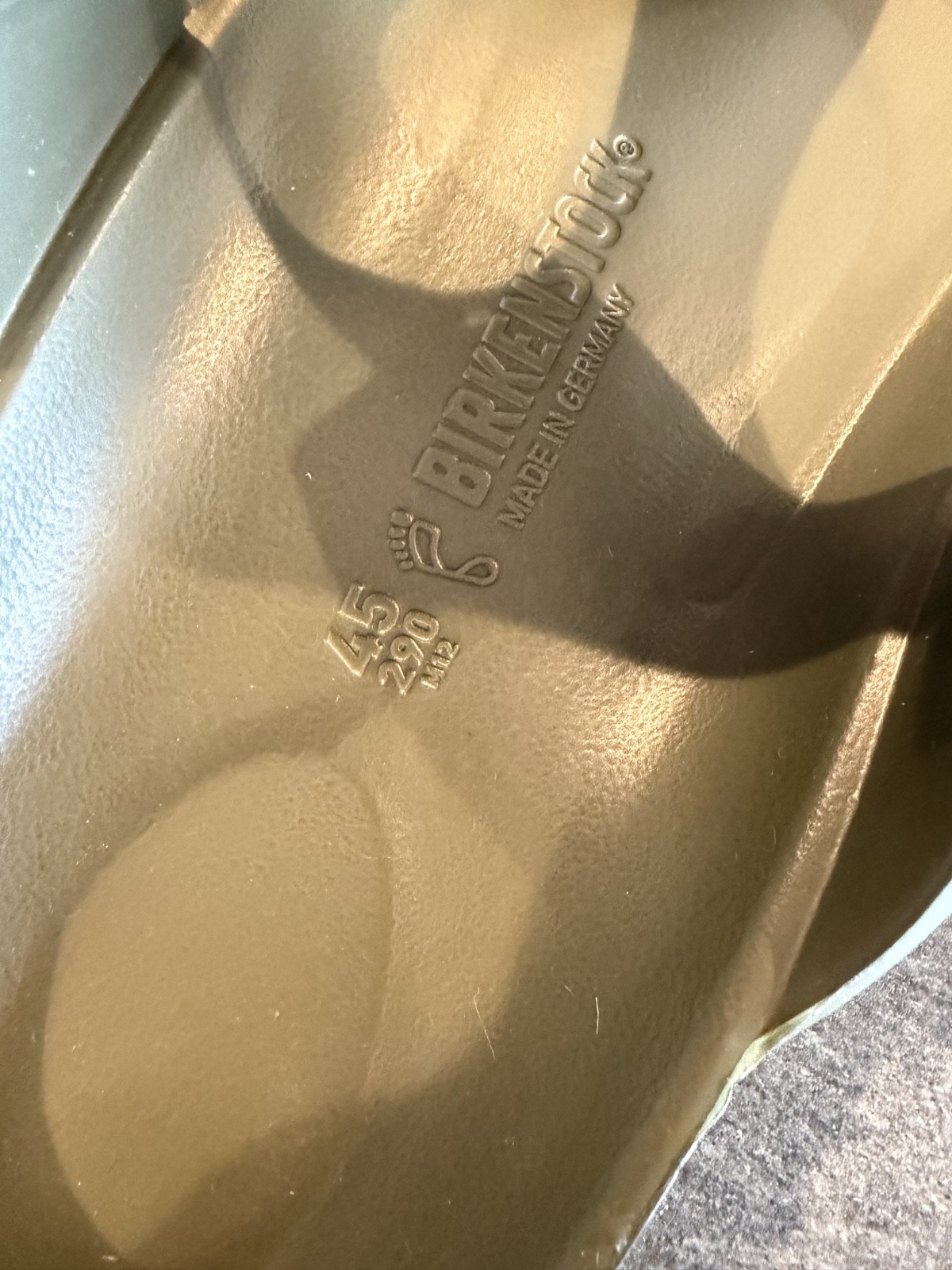 Birkenstock EVA sandals, Gizeh, Khaki green, size 45, NWT