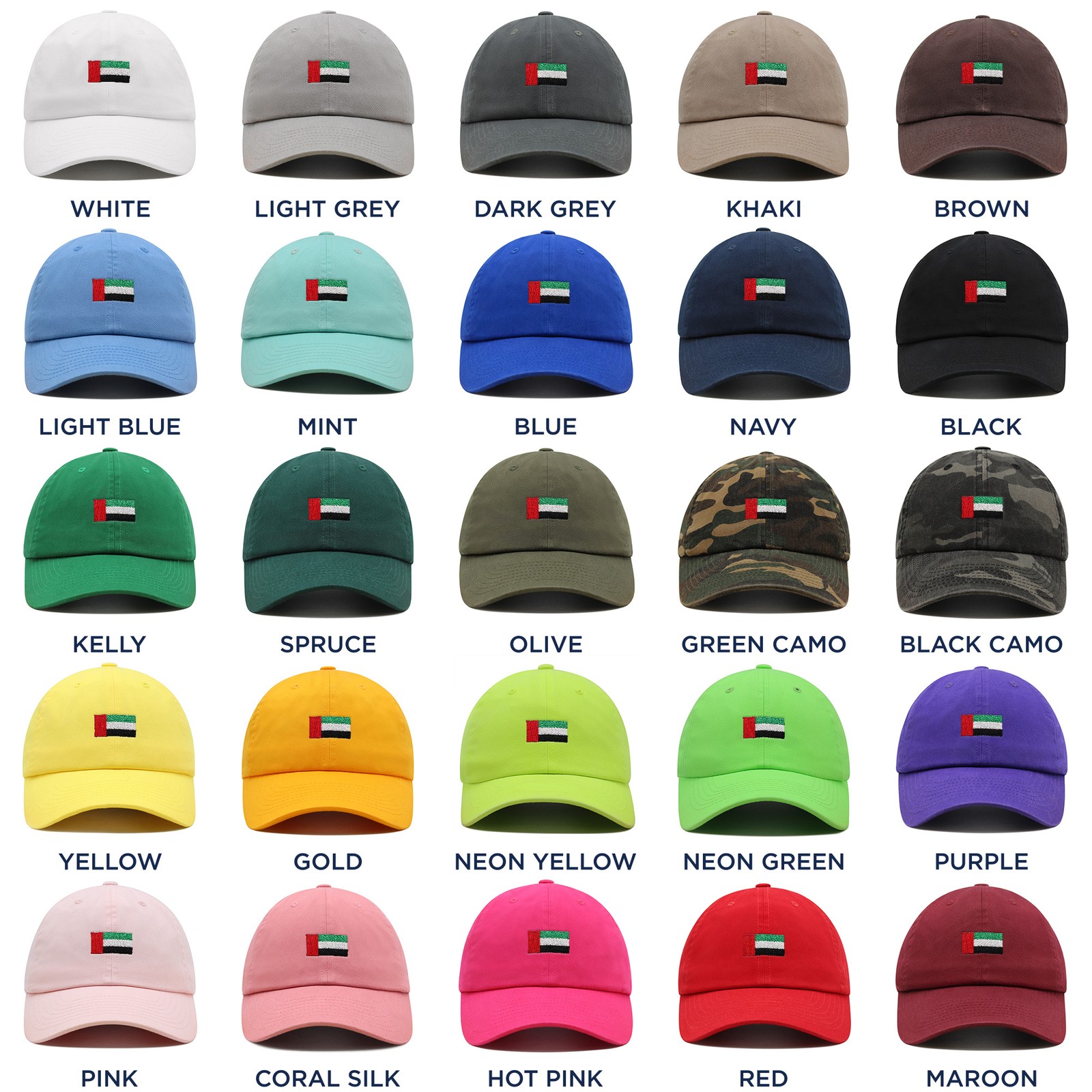 JPAK United Arab Emirates Premium Dad Hat Cotton Buckle Back Classic Patriotic