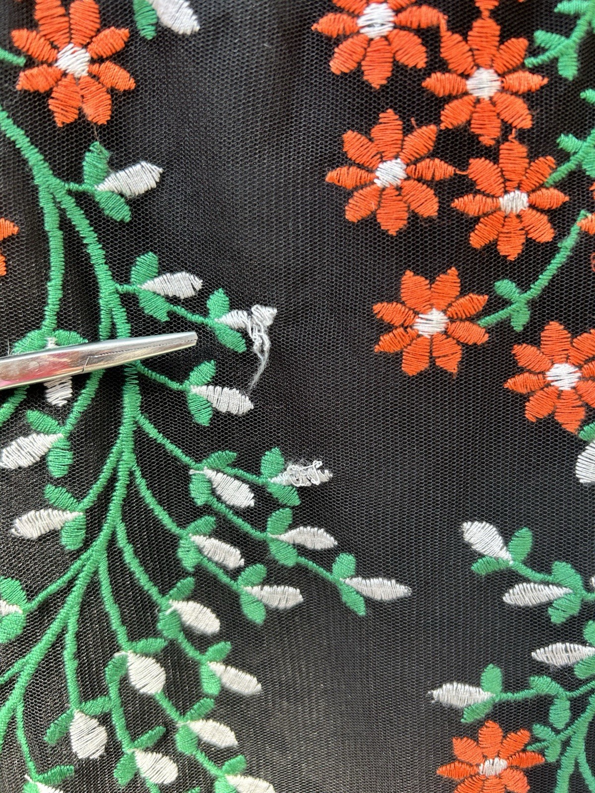 Dress the Population Black Floral Embroidered Mesh hi-lo Midi sweetheart XXL