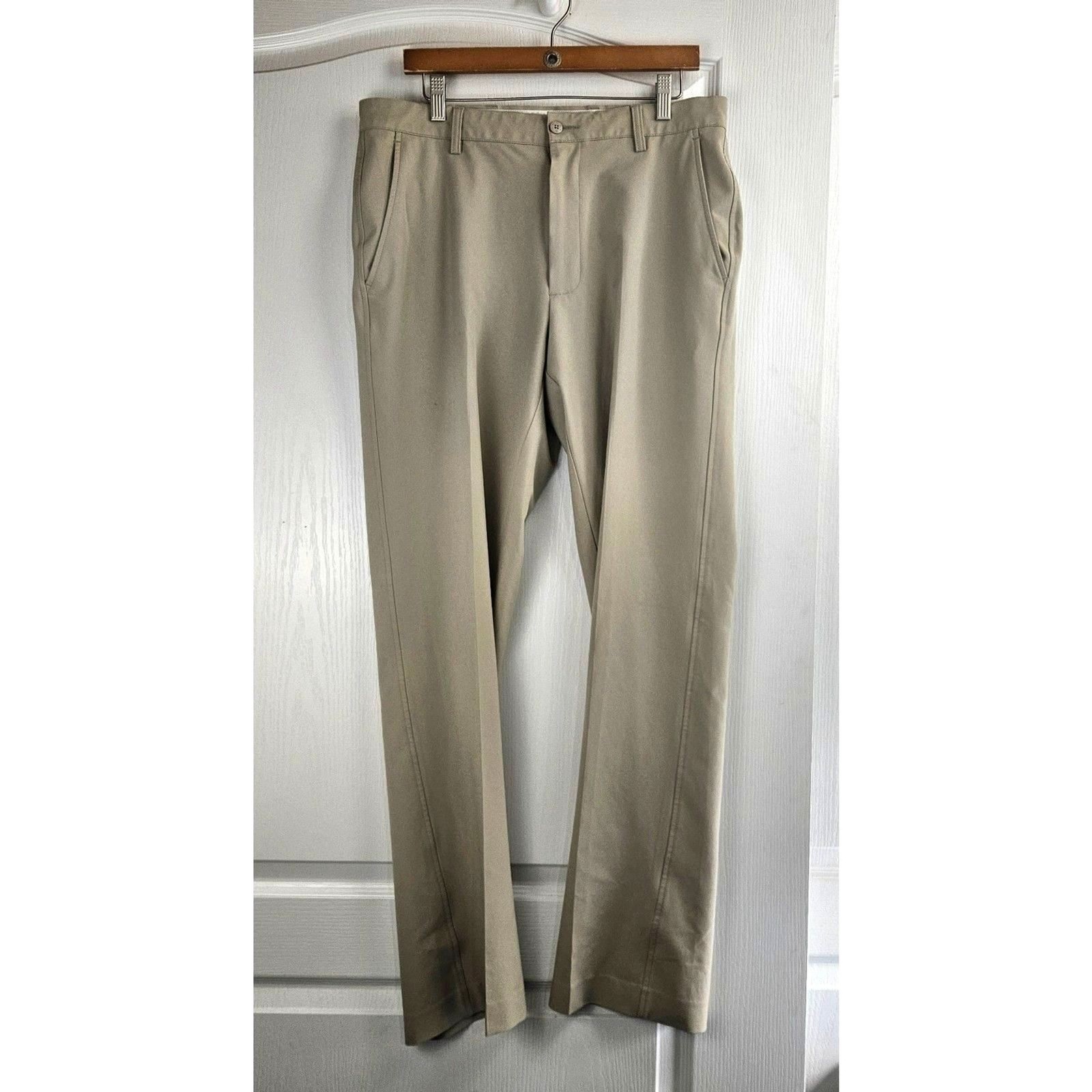 Foot Joy 34X31 Golf Pants Khaki Stretch Technical Tan Straight Leg
