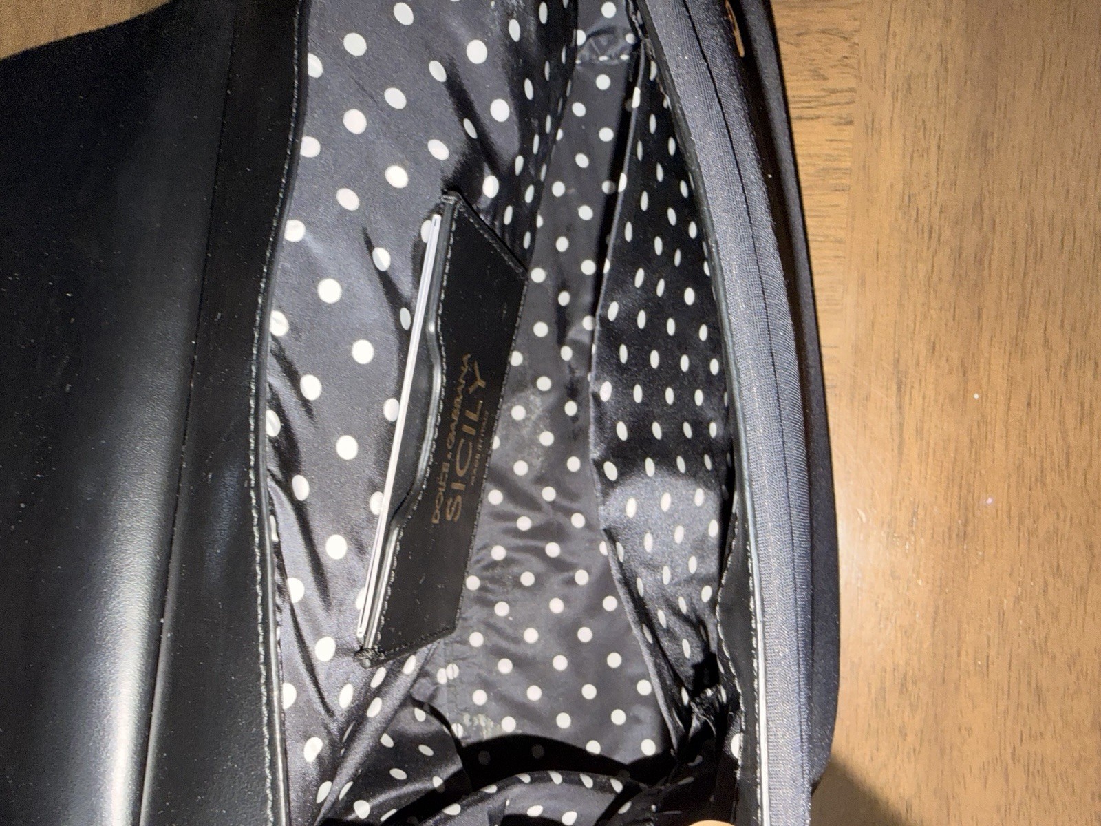 Dolce & Gabbana Black Sicily Bag Size 11 Inches Made In Italy with Dust Bag